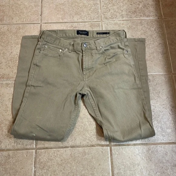 Mens khaki jeans PacSun 32x32 slim - Picture 1 of 6
